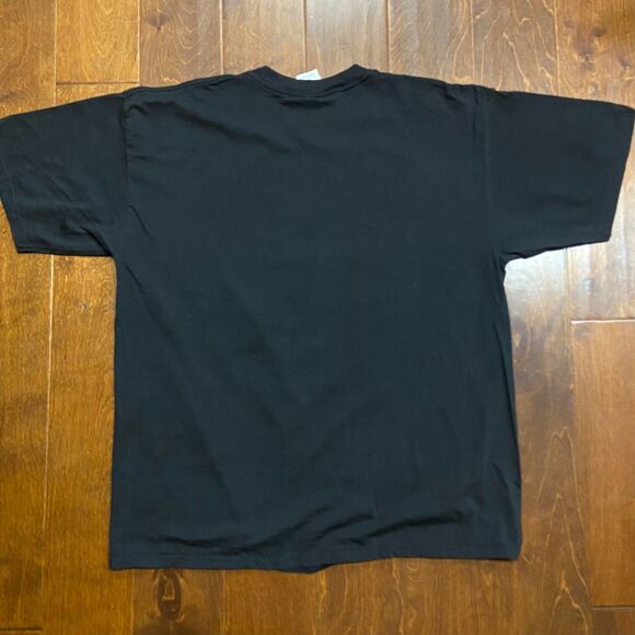 Gildan Vintage Y2K American Legends Eagle Motorcycle Graphic Tee Black Mens XL - Picture 4 of 7